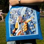 Maišelis su TV bokšto iliustracija