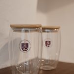 Double glass cup (dark cherry)