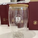 Double glass cup (white)